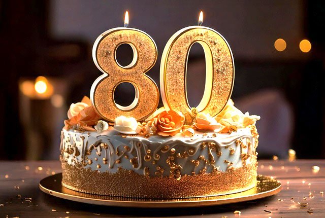 80歳のお祝いケーキ