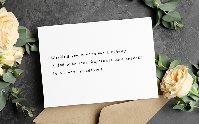 英語の誕生日メッセージカード