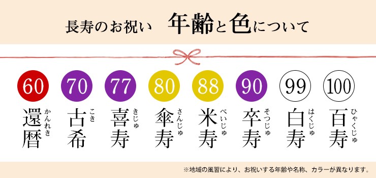 長寿のイメージカラー